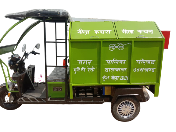 Battery Operated E-Rickshaw Garbage Tipper
